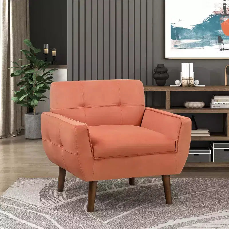 Chaise d'appoint moderne 1pc Chaise de salon en velours