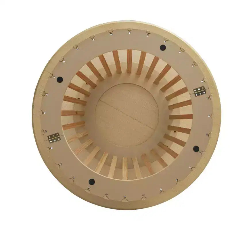 Table à Manger Ronde Grille Moulure Table de Salle à Manger en Bois