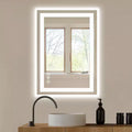 20x28 Inch LED Bathroom Mirror, Anti-Fog Vanity Mirror with Dual Light Modes, White