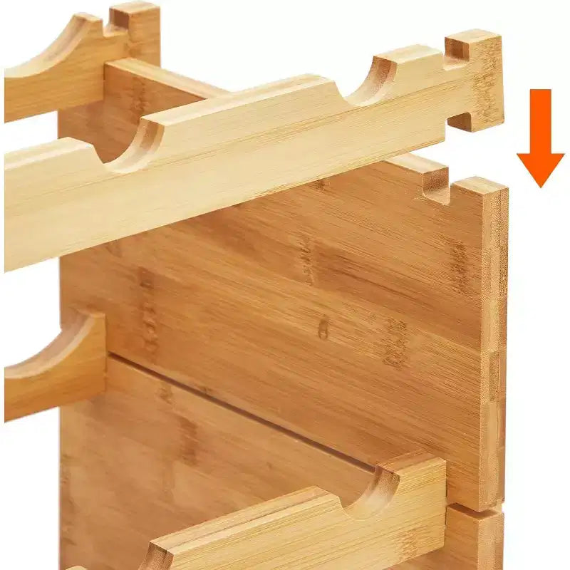 Casiers à vin modulaires empilables à 4 niveaux, étagères de présentation en bois pour 36 bouteilles