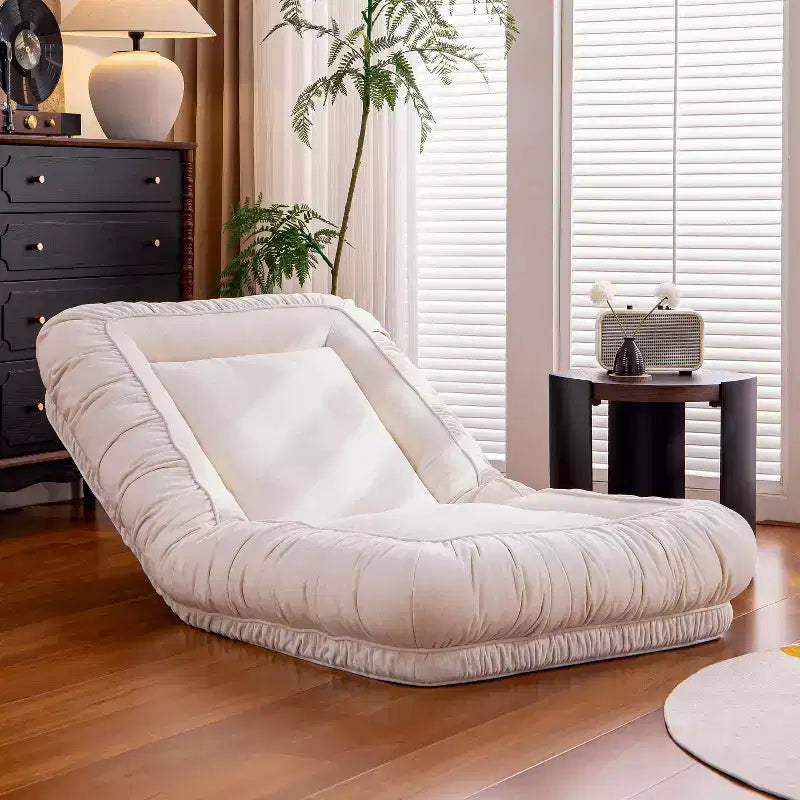 Fauteuil de sol réglable en lin, chaise de sol ergonomique pour la paresse