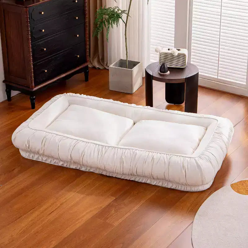 Fauteuil de sol réglable en lin, chaise de sol ergonomique pour la paresse