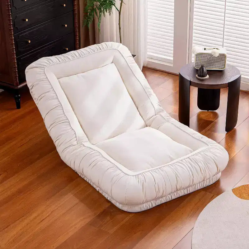 Fauteuil de sol réglable en lin, chaise de sol ergonomique pour la paresse