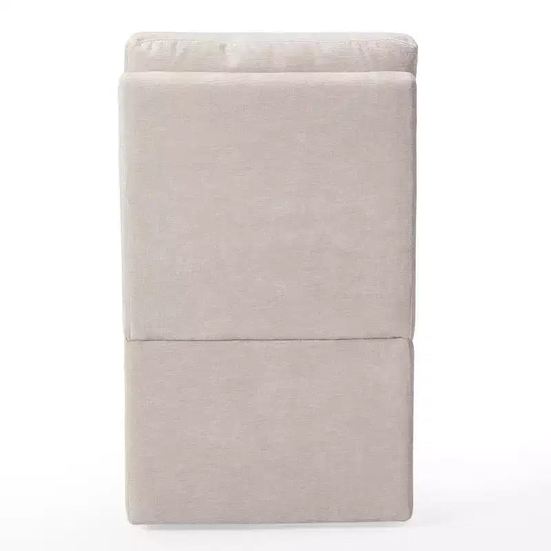 Chaises de salle à manger sans accoudoirs en chenille rembourrée moderne avec roulettes Taupe