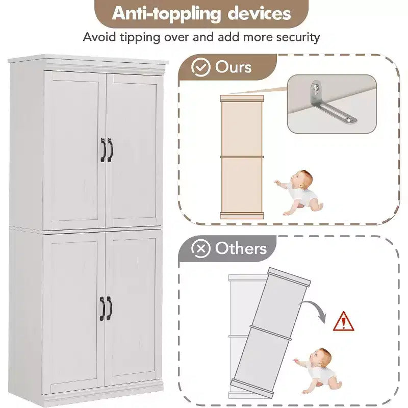Meuble de cuisine, avec 4 portes, 2 étagères réglables