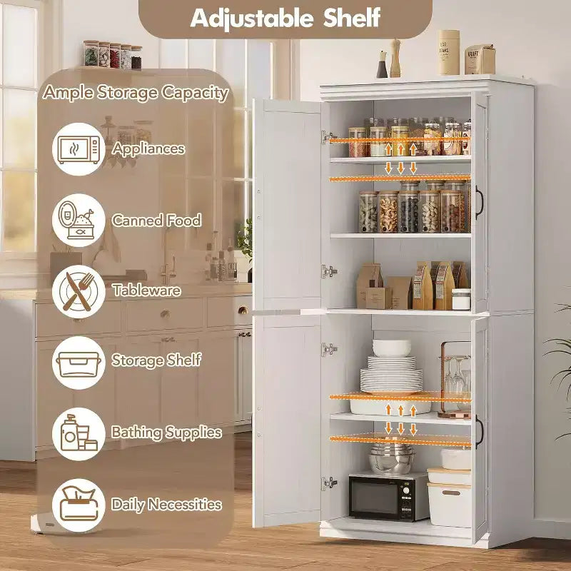 Meuble de cuisine, avec 4 portes, 2 étagères réglables