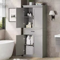 70 Tall Kitchen Pantry Cabinets, with 4 Doors, 2 Adjustable Shelves, Modern Wood Cupboard, Tall Freestanding Kitchen Storage Cabinet