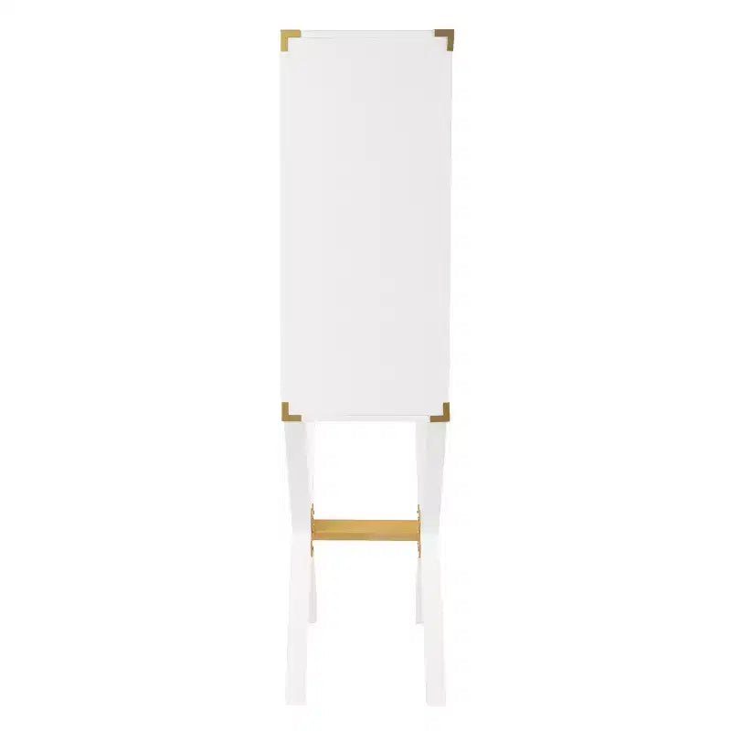 Meuble bar haut de rangement blanc