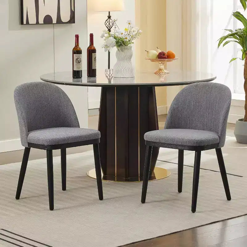 Chaises de salle à manger capitonnées, chaises d'appoint de cuisine avec dossier incurvé
