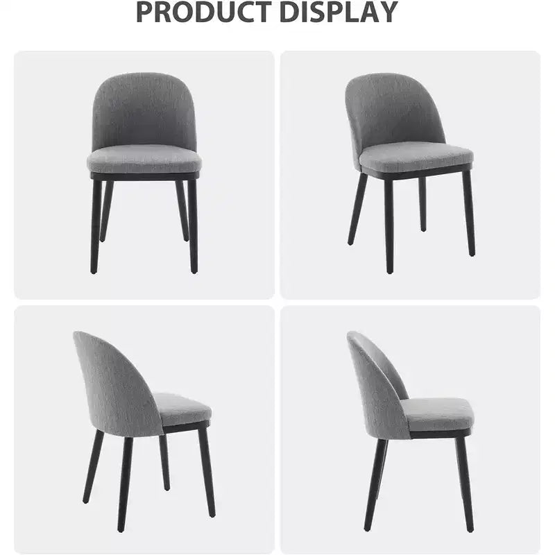 Chaises de salle à manger capitonnées, chaises d'appoint de cuisine avec dossier incurvé