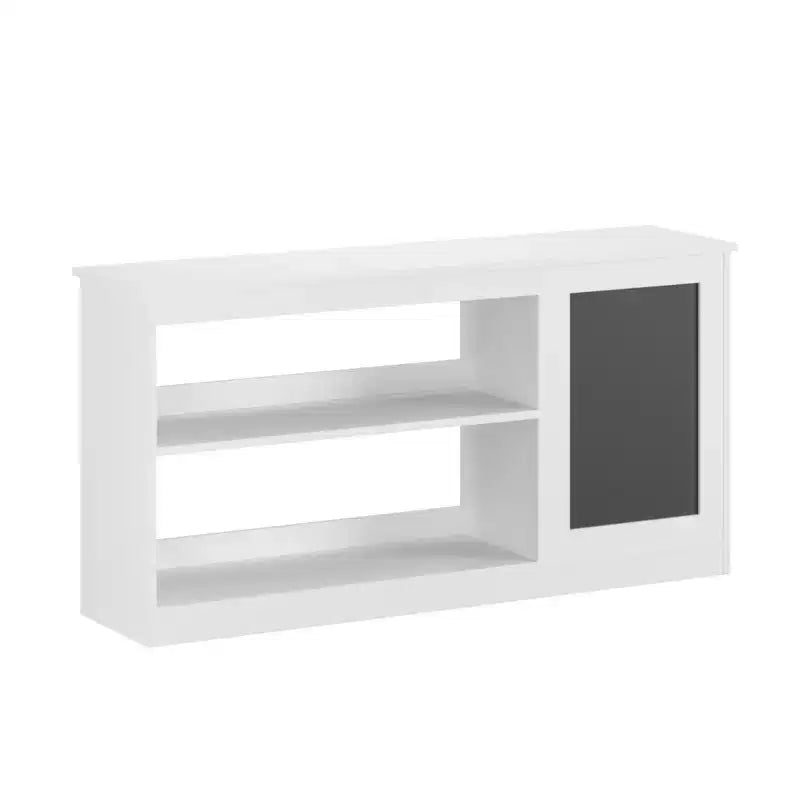 Étagère à livres et meuble de rangement pour jouets pour enfants avec tableau noir C Organisateur moderne blanc