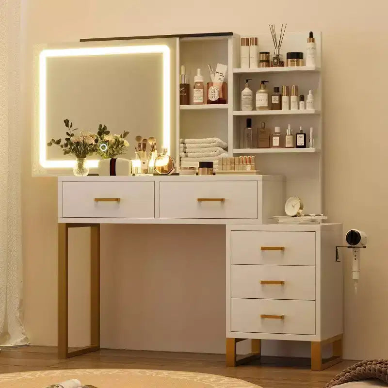 Coiffeuse, Grande Table de Maquillage, 3 Modes d'Éclairage