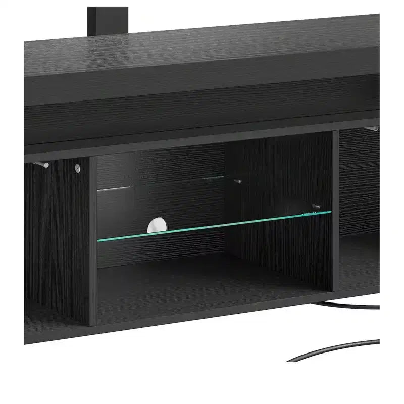 Meuble TV moderne avec support réglable en hauteur pour TV 65 pouces, meuble de divertissement à LED