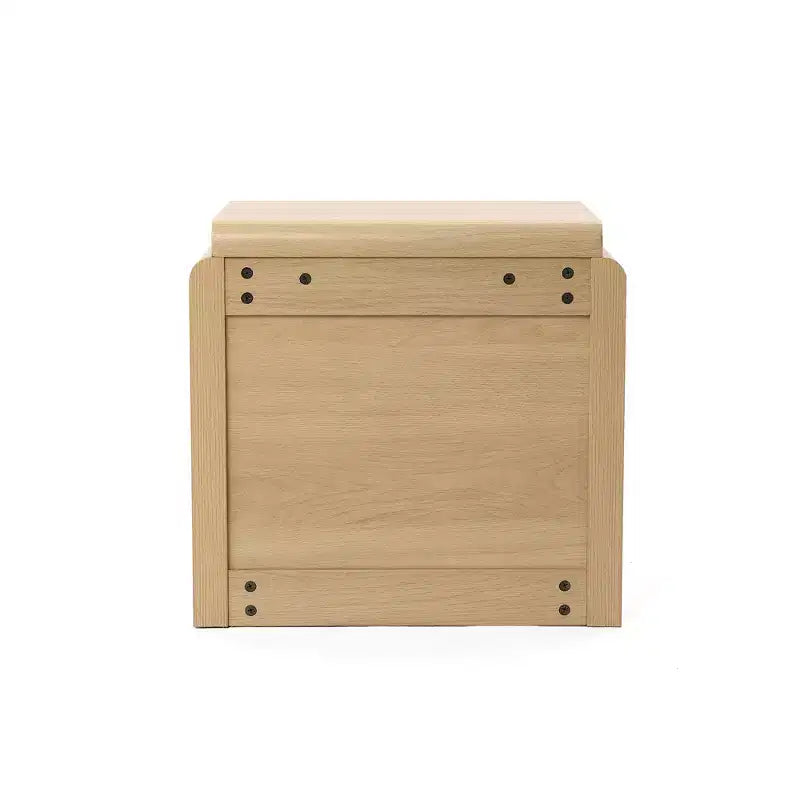 Table de chevet à 2 tiroirs en chêne blanc du milieu du siècle, table d'appoint en bois marron