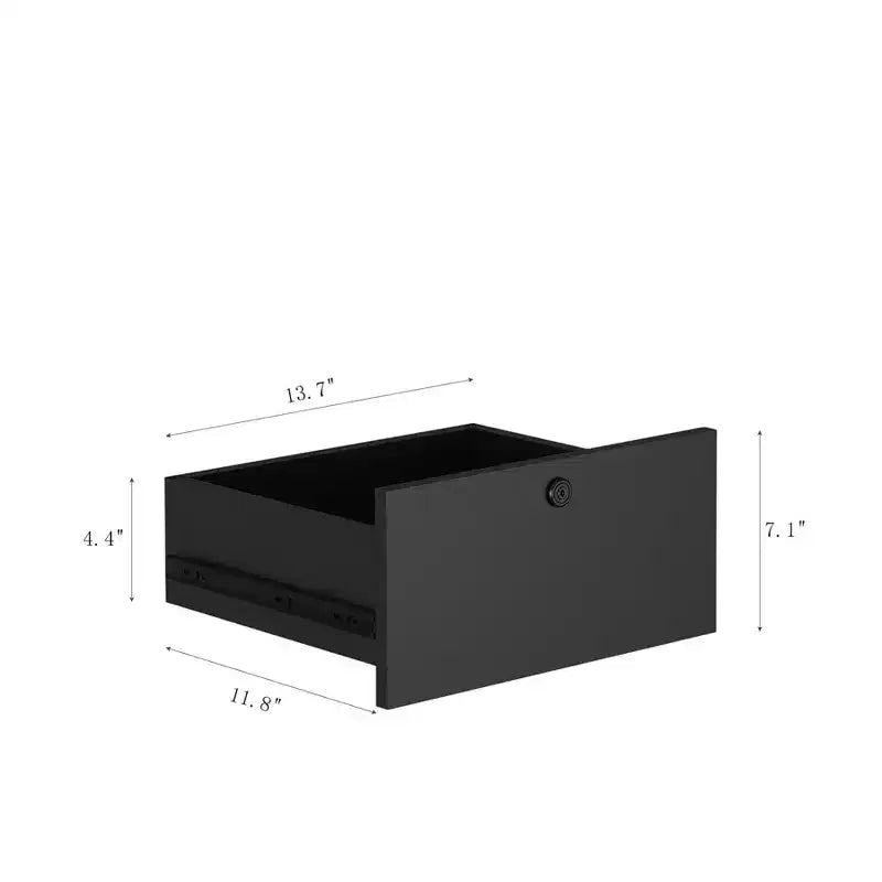 Table de chevet avec station de charge et 2 tiroirs de rangement, Table de nuit en bois