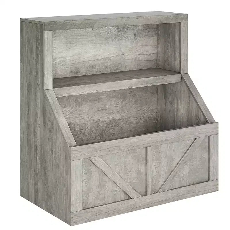 Étagère à Jouets et Livres pour Enfants en Bois avec Grand Rangement