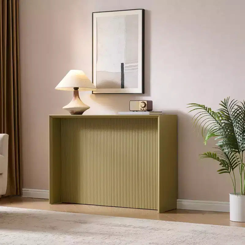 Console contemporaine avec façade ondulée