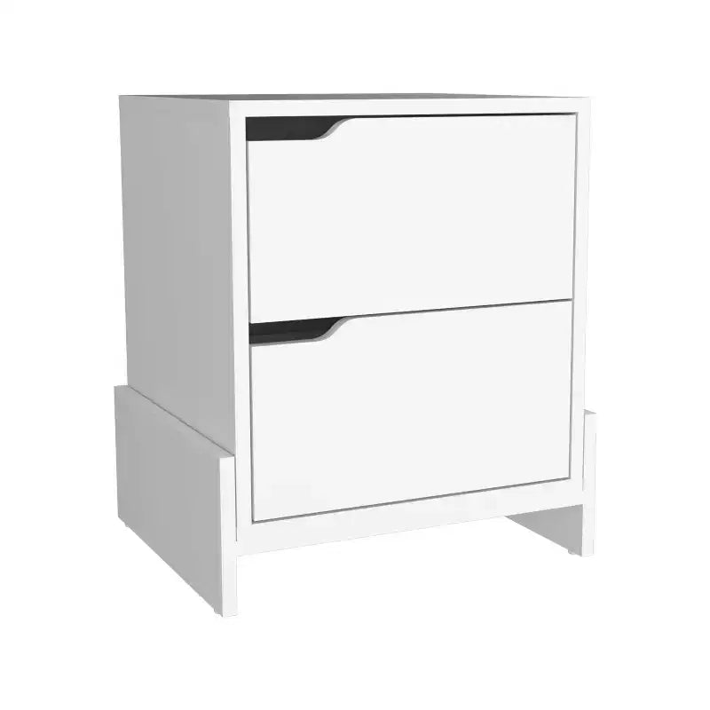 Avec un design épuré et moderne, table de chevet, avec 2 tiroirs