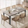78.7'' Rectangular Dining Table for 6-8, Modern Kitchen and Dining Room Table with Metal Frame, Table Only - Gray