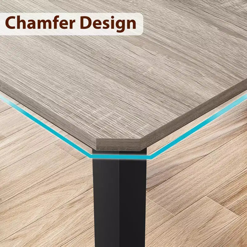 Table à manger rectangulaire pour 6 à 8 personnes, table de cuisine et de salle à manger moderne