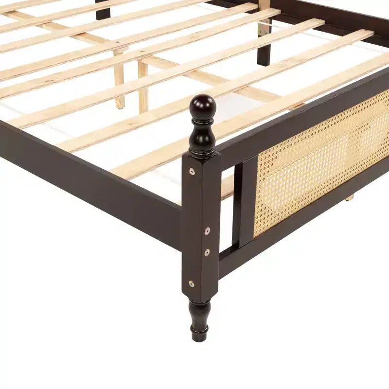 Cadre de lit Queen avec rangement sous le lit, haute capacité de poids, métal robuste