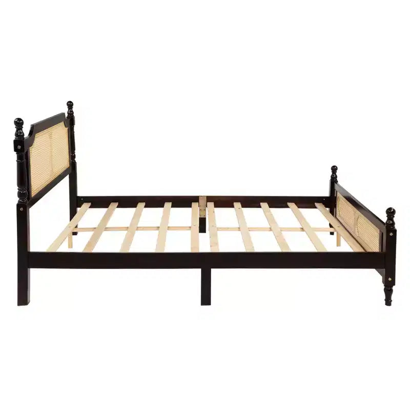 Cadre de lit Queen avec rangement sous le lit, haute capacité de poids, métal robuste