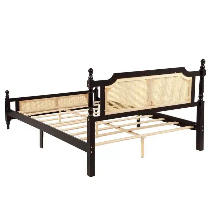 Cadre de lit Queen avec rangement sous le lit, haute capacité de poids, métal robuste
