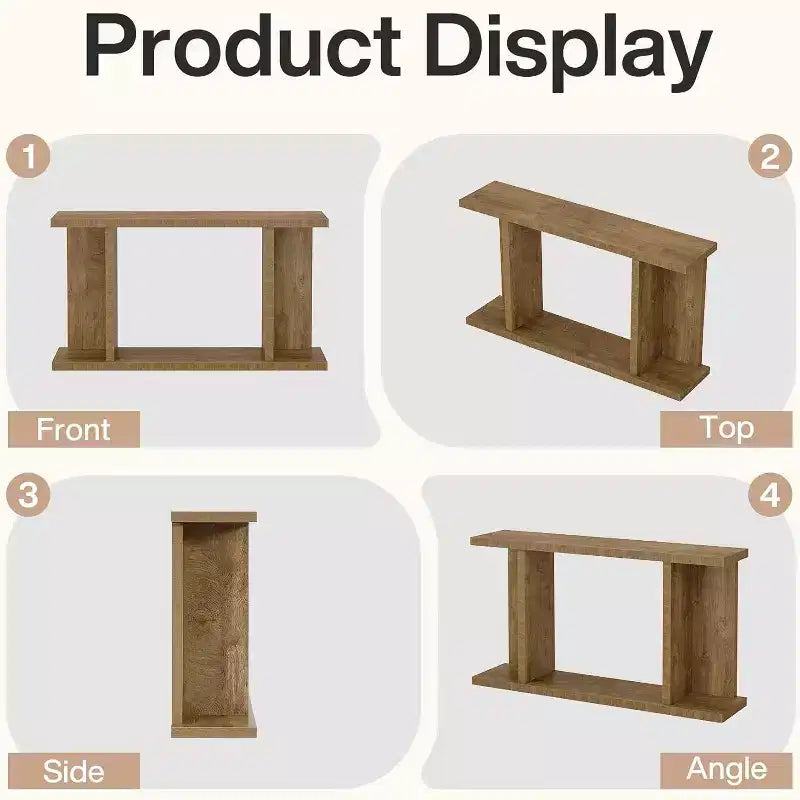 Console longue, Table de canapé étroite en bois derrière le canapé
